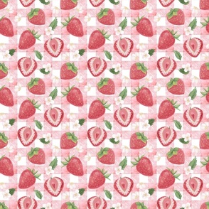 Sweet Strawberries Plaid Picnic