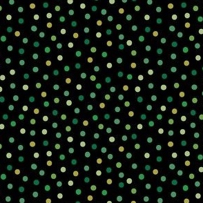 St Patty Confetti Dots on Black 