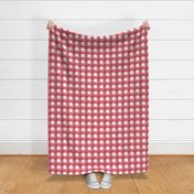 Strawberry Red Gingham Watercolor