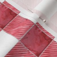 Strawberry Red Gingham Watercolor