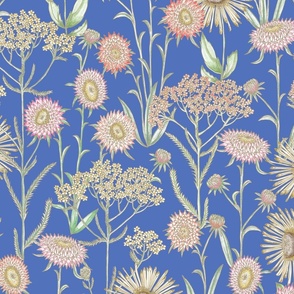 wild flowers forever large scale - cornflower blue