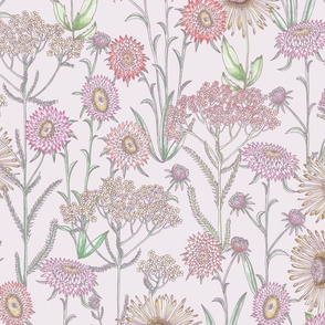 wild flowers forever large scale - soft mauve