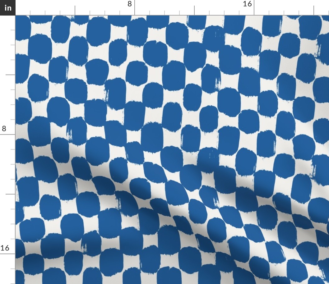 Checkerboard Brush Stroke – blue