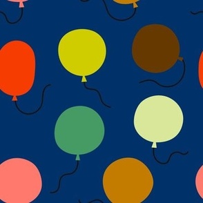 Stylish colorful seamless pattern with balloons. Perfect for kids fabric, textile, nursery wallpaper. Vector Illustration in minimalistic style.