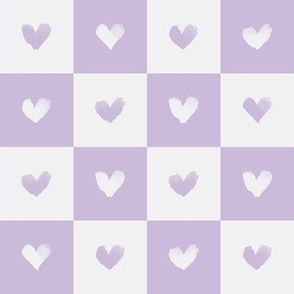 Checkerboard Heart – lilac