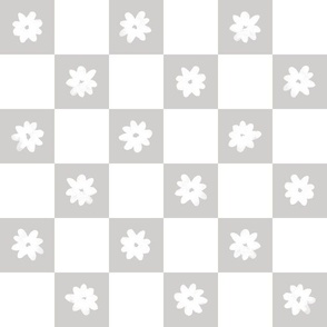 Checkerboard blossom – grey