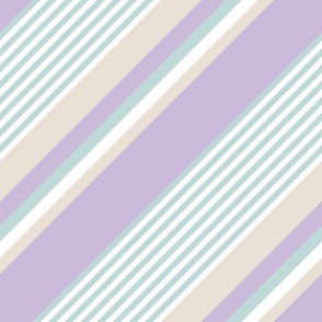 diagonal block stripes – lilac mint beige