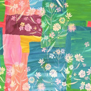 Floral Collage / Multicolour large scale