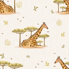 Sitting-Giraffe - beige