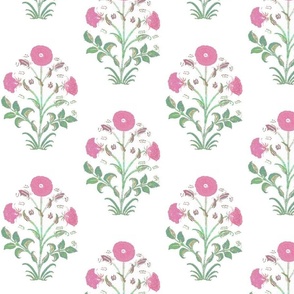 Pink & Green Fabric, Wallpaper and Home Decor | Spoonflower