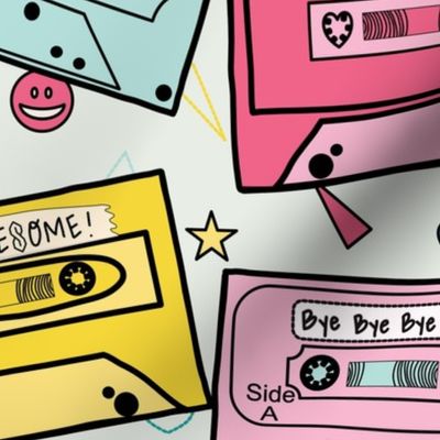 Retro Y2K cassettes & doodles