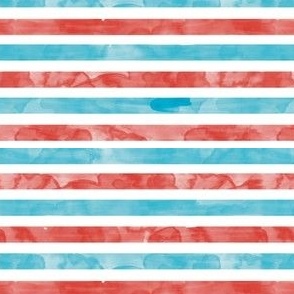 Watercolor  4th of July Stripes 