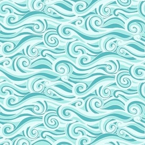 Ocean Waves Smaller Scale Aqua