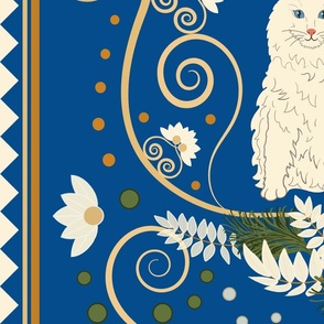 Norwegian Forest Cat_Max_Blue Wallpaper