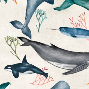 Sea and whale -Print for me