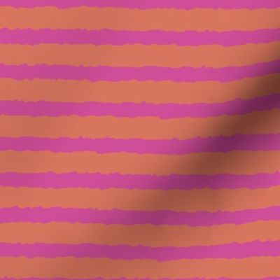 Grunge Stripes Hot pink and Mango