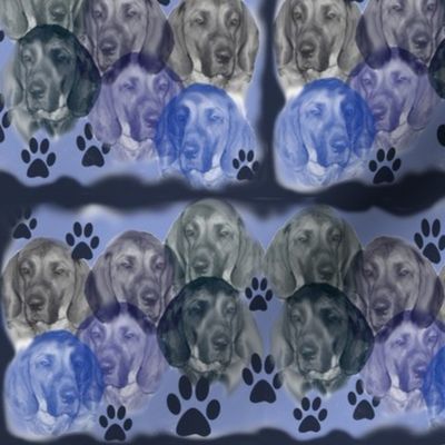 Plott Hounds Portraits dog breed fabric