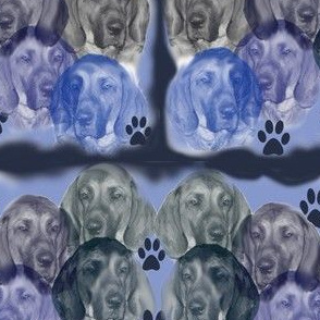 Plott Hounds Portraits dog breed fabric