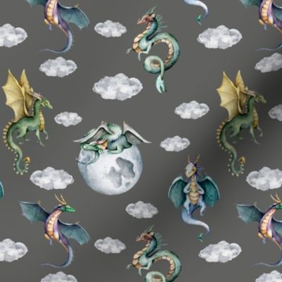 small scale sky dragons grey