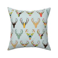 retro deer head Blaize blue