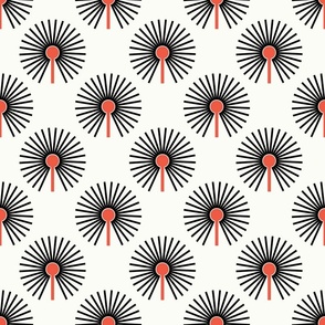 Abstract Dandelion Lg | Red + Pink