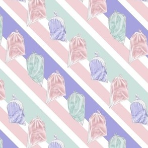 cotton candy bags with stripes