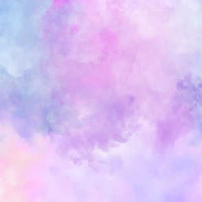 cotton candy clouds gradient soft purple pink blue