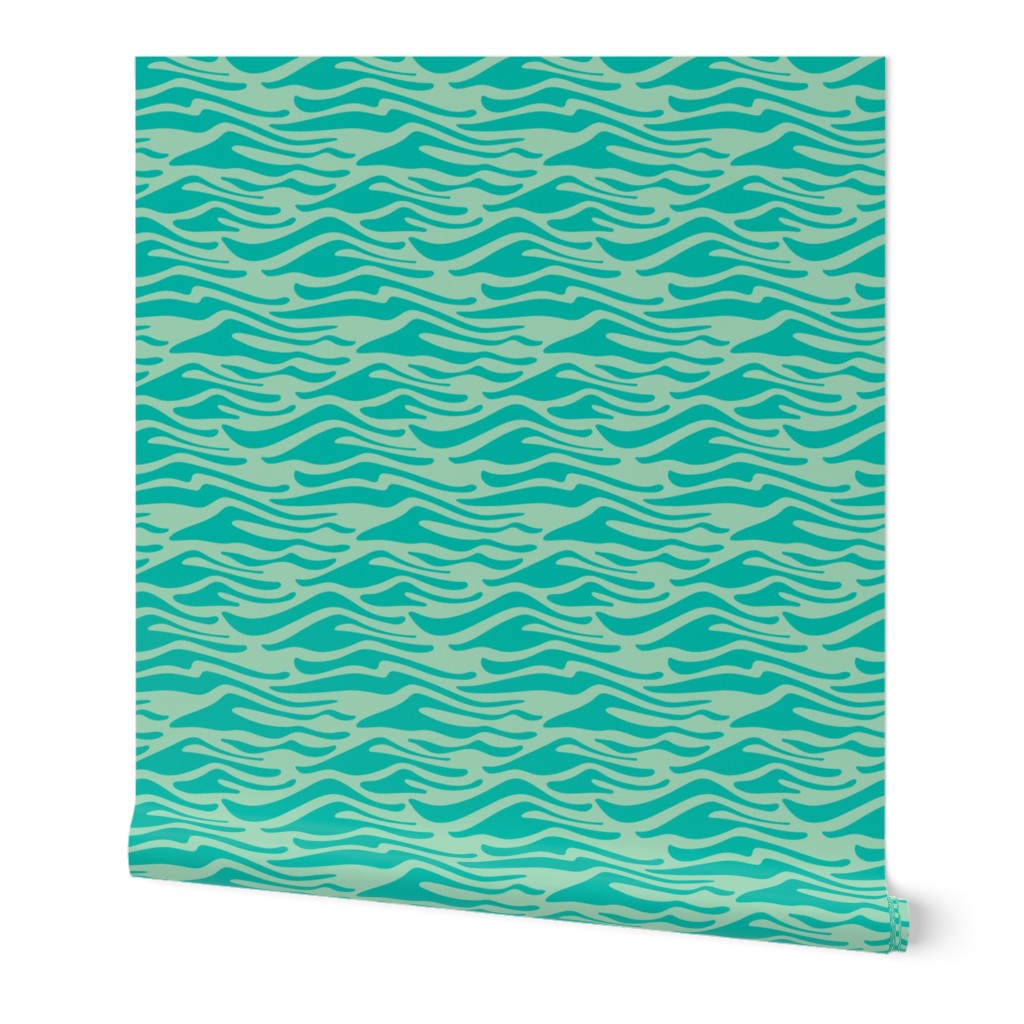 La Lancha Abstract Tropical Summer Coastal Surf Ocean Sea Beach Waves in Turquoise and Aqua - SMALL Scale - UnBlink Studio by Jackie Tahara