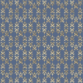 victorian blue and gold pattern 