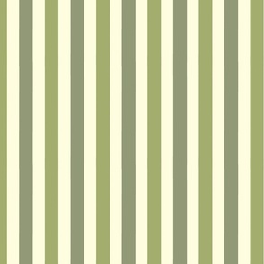 Mixed Olive Green and Yellow Vertical Bars - thick vertical sage line stripe