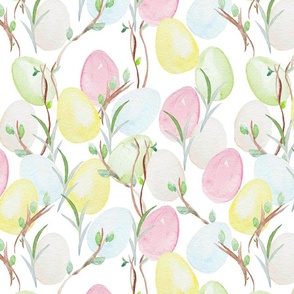 Easter Egg Watercolor Pattern