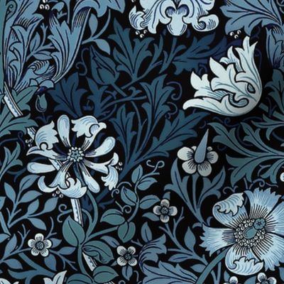 COMPTON FLORAL IN TWILIGHT - WILLIAM MORRIS