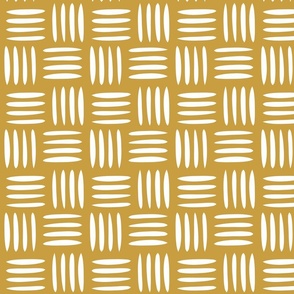 Four Lines Cross Weave Ground Mustard