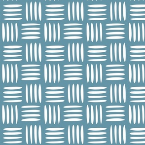 Four Lines Cross Weave Teal