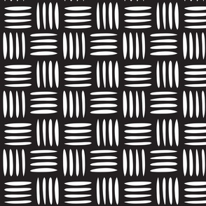 Four Lines Cross Weave Black