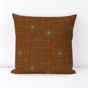 Orbs Starburst - Brown/Seafoam Green