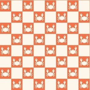  Summer Crabs Orange Checkerboard