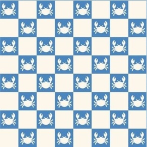  Summer Crabs Blue Checkerboard
