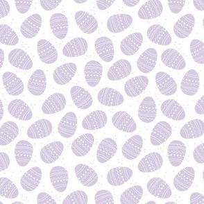 Sweet boho style minimalist easter eggs fun springtime egg hunt design in soft pastel lilac purple 