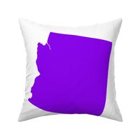 Arizona silhouette, 18x21" panel, purple on white - ELH