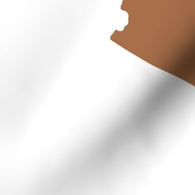 Arizona silhouette, 18x21" panel, brown on white - ELH