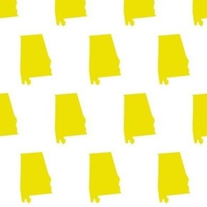  Alabama silhouettes - yellow on white - ELH