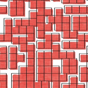 Retro-tetris Com Quadrados Brilhantes. Moção. Fundo Com Quadrados