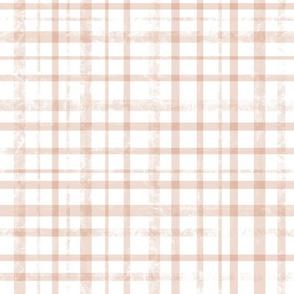 Decor Home and Wallpaper Tan Plaid Spoonflower Fabric, Pink |