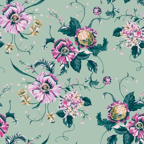 Midnight flowers pattern