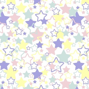 Pastel stars - Large scale