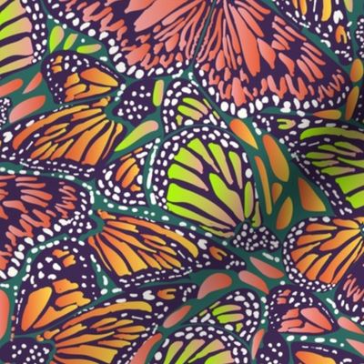 Spring Wilderness Butterflies- Monarchs Rainbow- Regular Scale