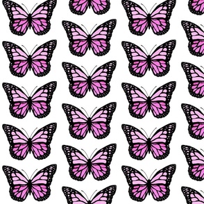 pink butterfly half drop