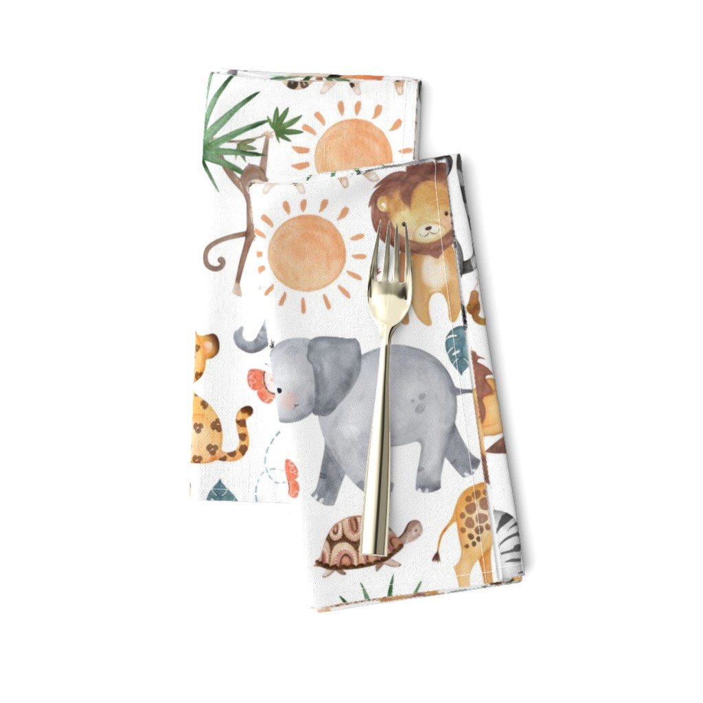 Wild Safari Animals – Jungle Animals Nursery Bedding, Lion Elephant Giraffe Zebra Rhino Cheetah  // It's a Jungle collection