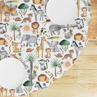 Wild Safari Animals – Jungle Animals Nursery Bedding, Lion Elephant Giraffe Zebra Rhino Cheetah  // It's a Jungle collection